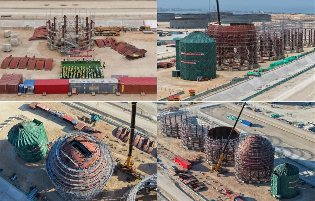 CIMC Enric Angola Project Advances Steadily, 8800m³ Spherical Tank Successfully Assembled