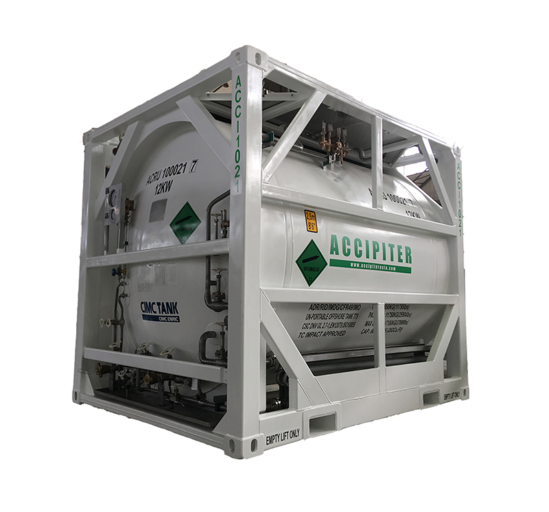 Industrial gas ISO tank container