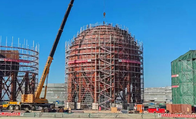 CIMC Enric Angola Project Advances Steadily, 8800m³ Spherical Tank Successfully Assembled